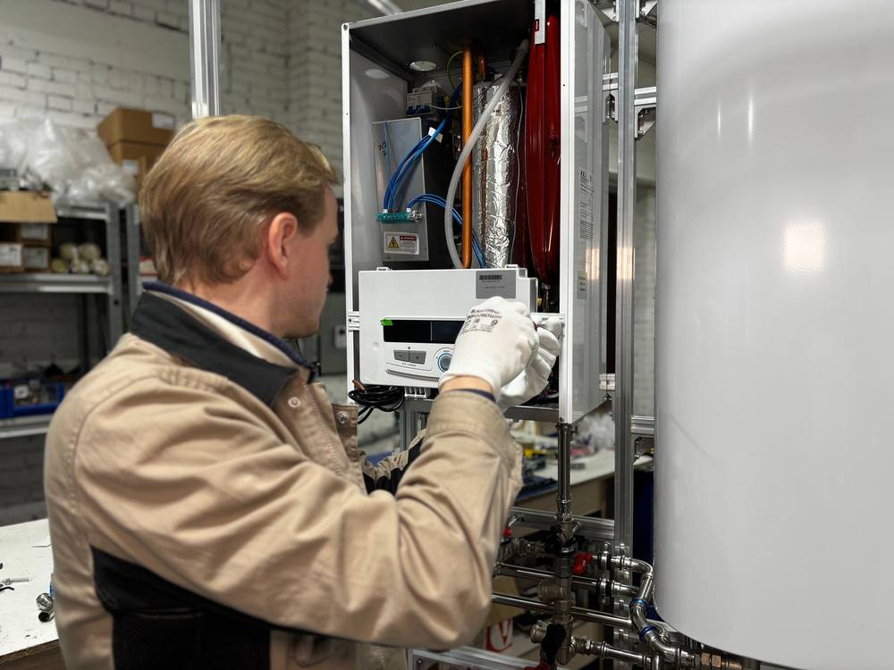 Boiler replacement work in progress
