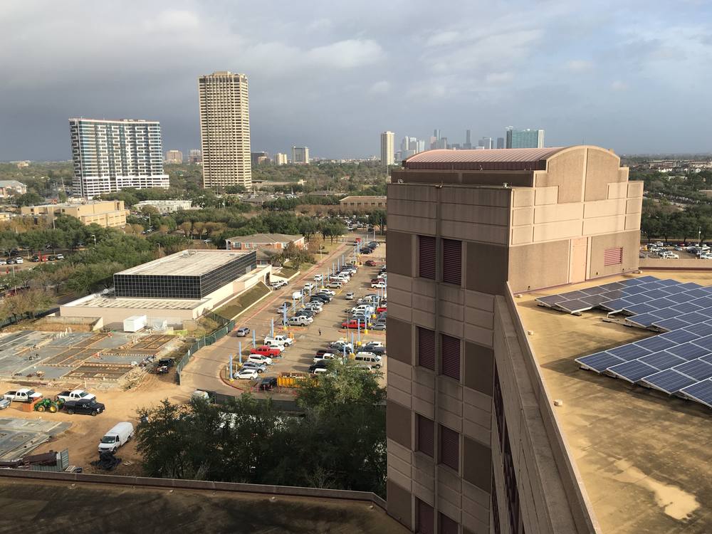 Rooftop solar photovoltaic array at the Houston VA